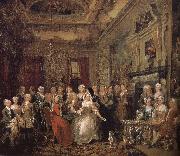 William Hogarth House party oil painting